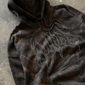 DARC SPORT STUD "GRUNGE" HOODIE IN BROWN DRIFTWOOD FOREST CAMO Size Medium Men